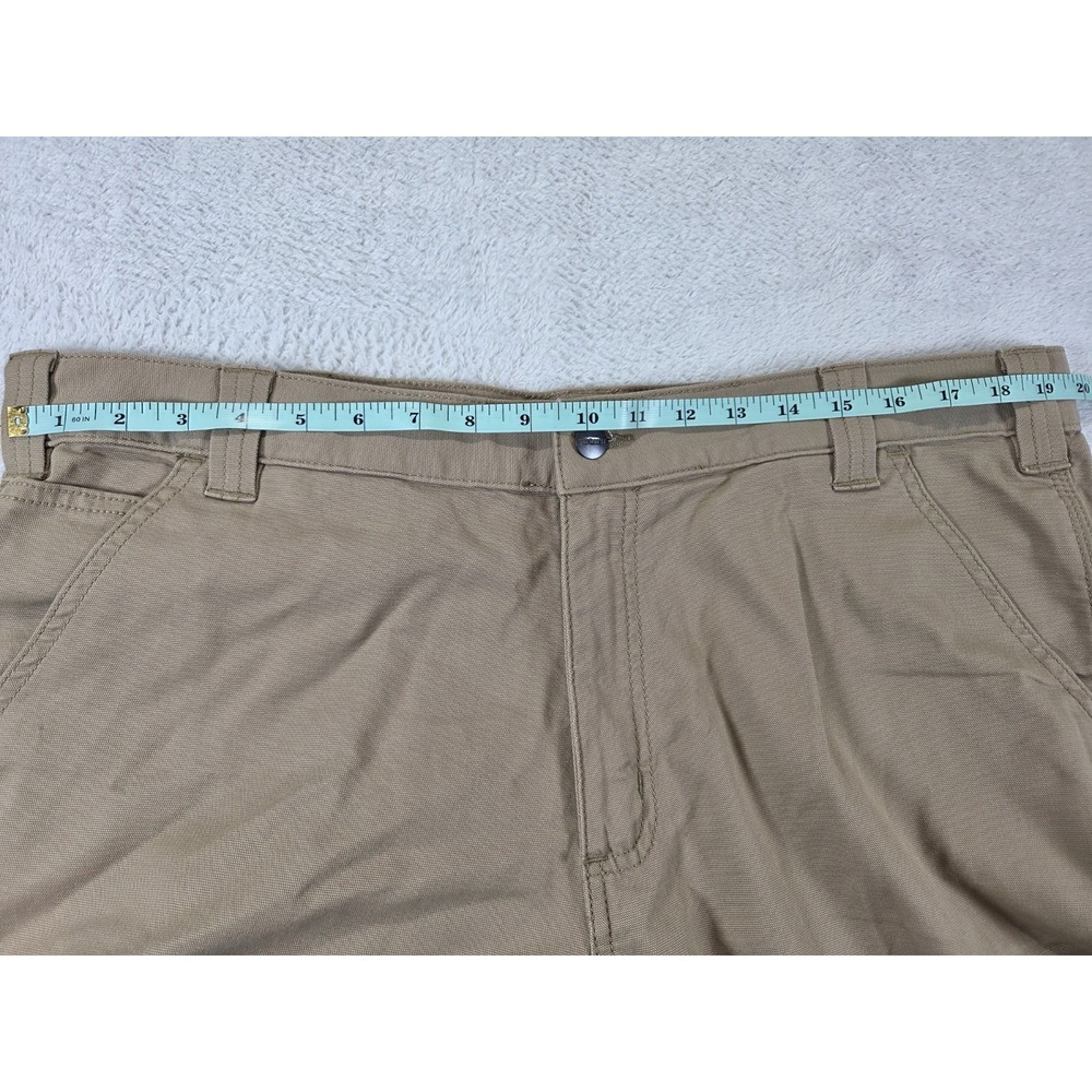Carhartt Relaxed Fit Work Pants 38x30 Khaki Stretch Canvas Workwear Mens - Picture 11 of 14